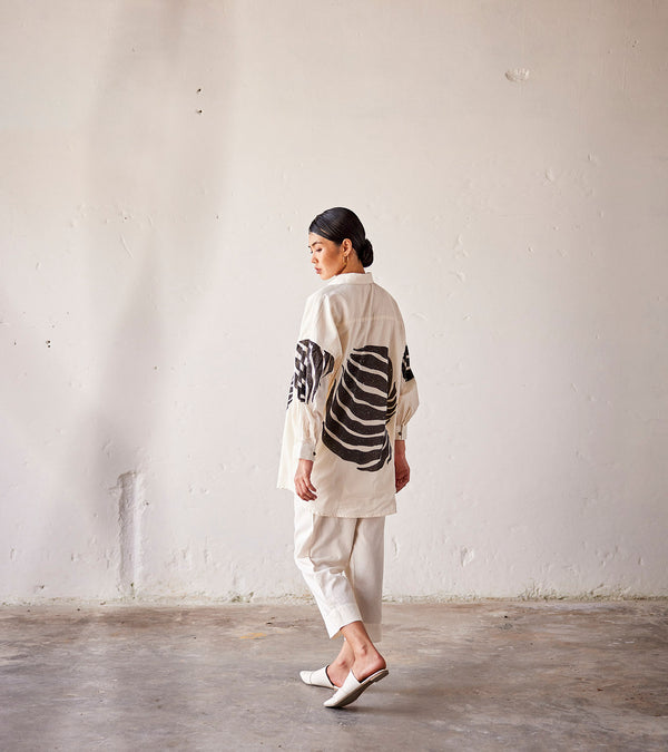 Summer  Co-Ord Set White-Cotton Fashion Edit Indian Summer-KW812-Khara Kapas - Shop Cult Modern