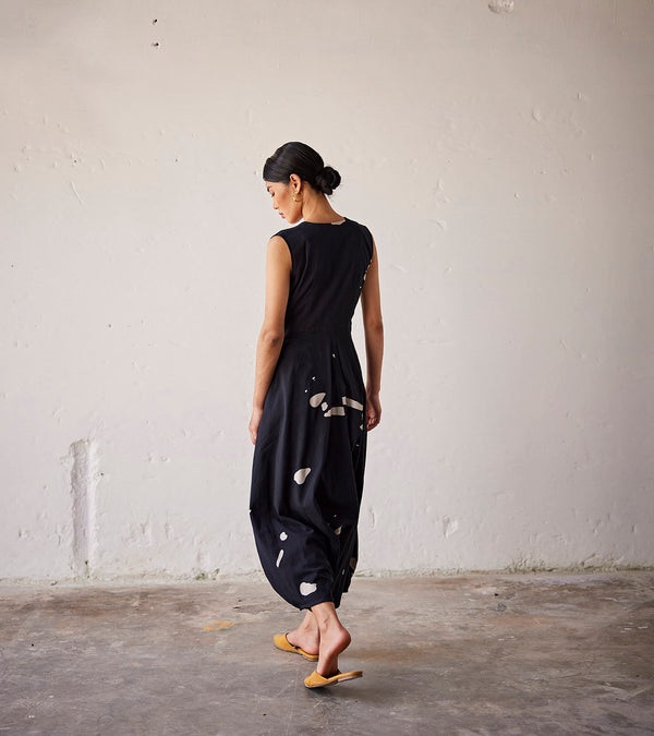 Summer Jumpsuit Cotton Black-Fashion Edit Indian Summer-KW798-Khara Kapas - Shop Cult Modern