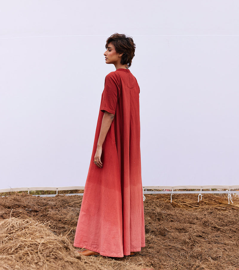 New Season Spring Summer 2024-Jumpsuit-Khadi Brick Brick red-KW915-Fashion Edit Diana by Khara Kapas - Shop Cult Modern