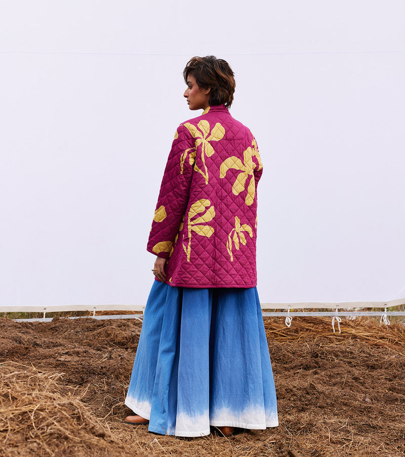 New Season Spring Summer 2024-Jacket-Cotton Mul Cerise Magenta-KW905-Fashion Edit Diana by Khara Kapas - Shop Cult Modern