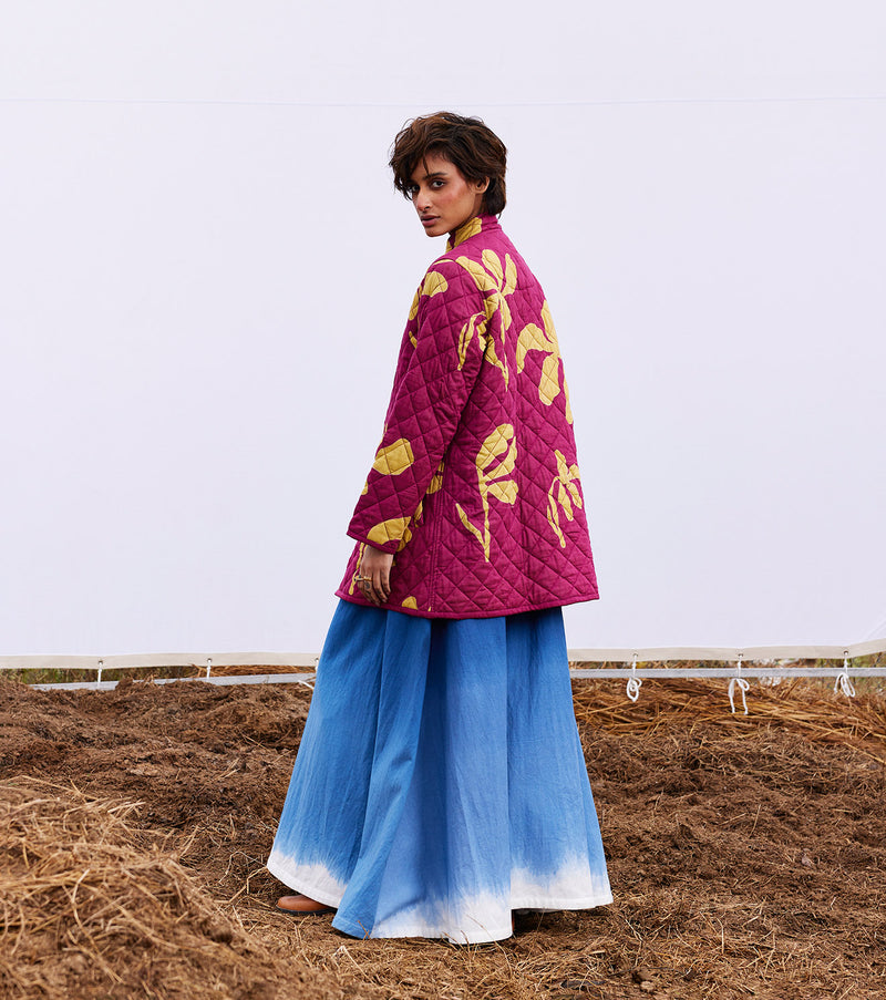 New Season Spring Summer 2024-Jacket-Cotton Mul Cerise Magenta-KW905-Fashion Edit Diana by Khara Kapas - Shop Cult Modern