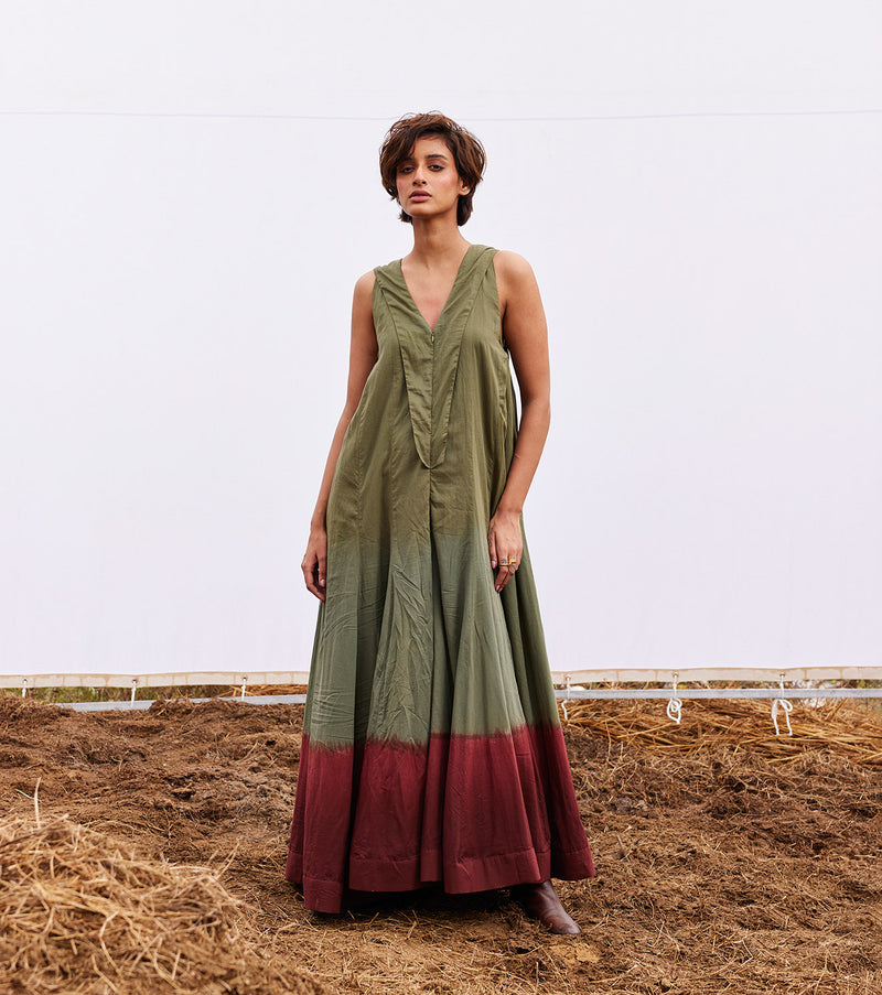 New Season Spring Summer 2024-Jumpsuit-Cotton Mul Sable Sage green-KW920-Fashion Edit Diana by Khara Kapas - Shop Cult Modern
