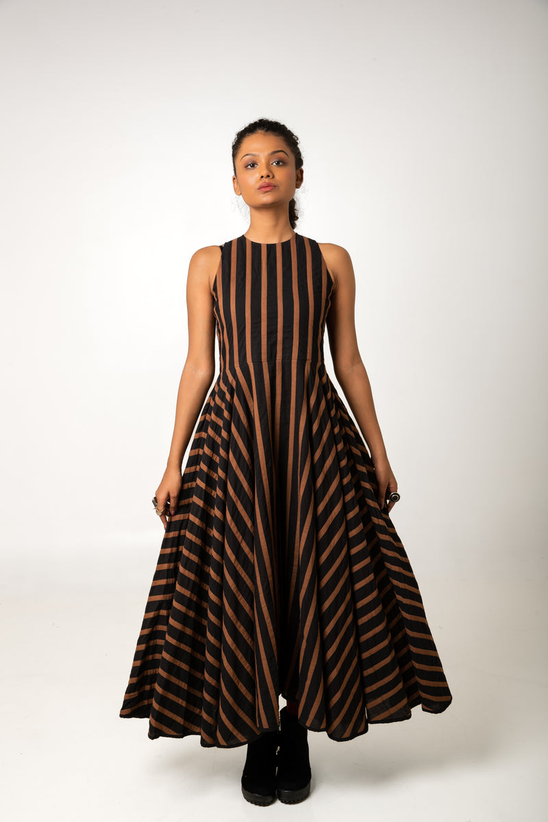 Shop Brown Black Cotton Dress by Ka Sha | Shop Cult Modern Shop Brown Black Cotton Dress by Ka Sha | Shop Cult Modern