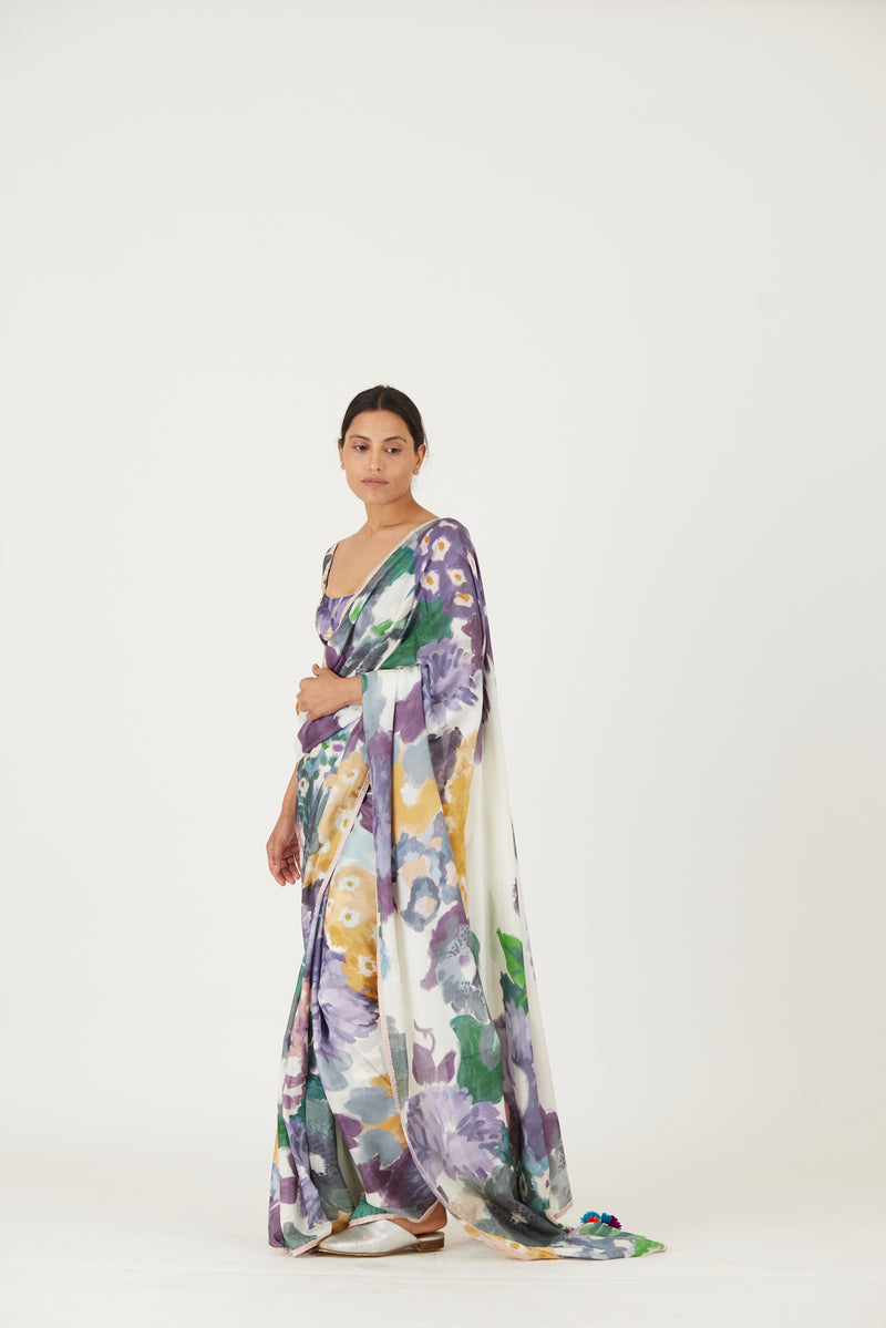 New Season Fall 23/Summer 24-Saree-Silk-Mara Multi Color-YAMLS17-Fashion Edit Yam - Shop Cult Modern