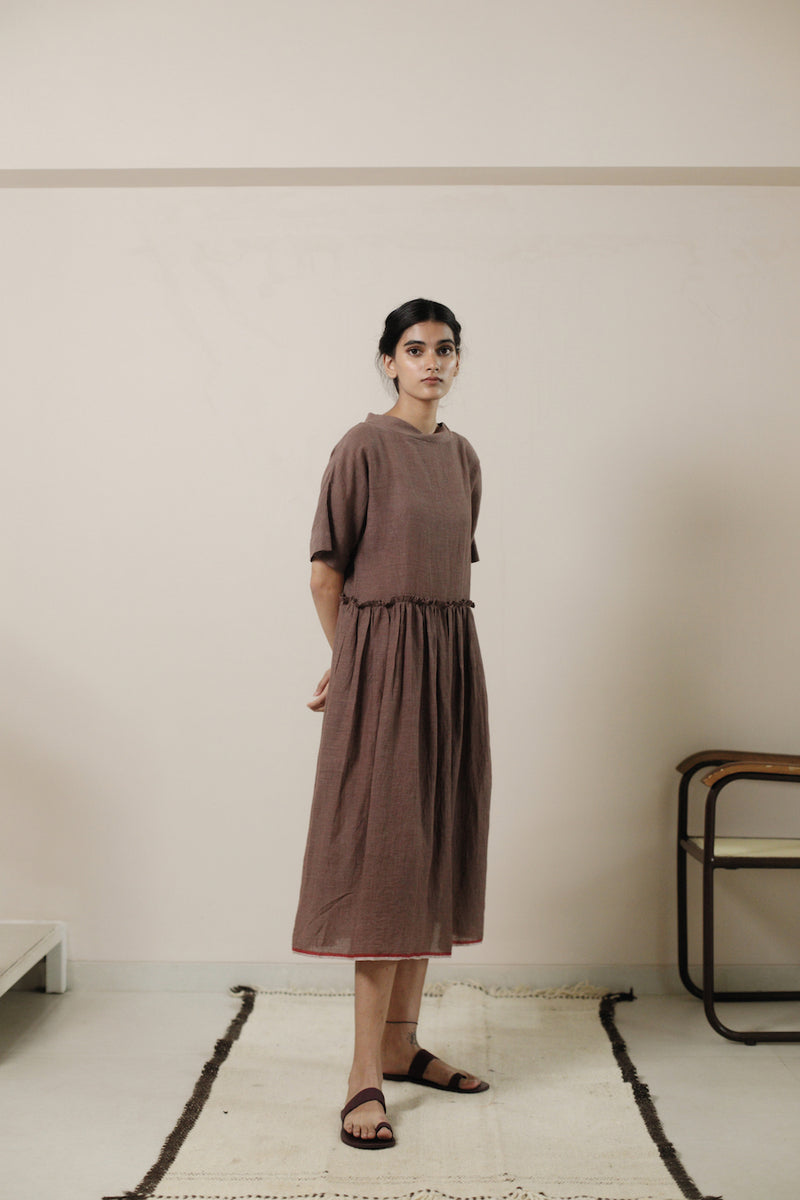 New All Season Dress Handloom Cotton Adrianne Brown-R.B.-Fashion Edit Runaway Bicycle - Shop Cult Modern