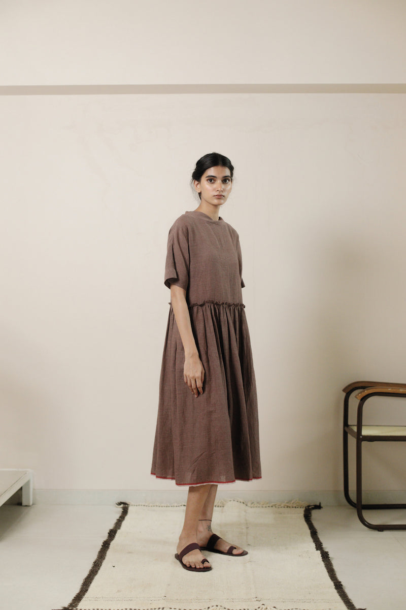 New All Season Dress Handloom Cotton Adrianne Brown-R.B.-Fashion Edit Runaway Bicycle - Shop Cult Modern