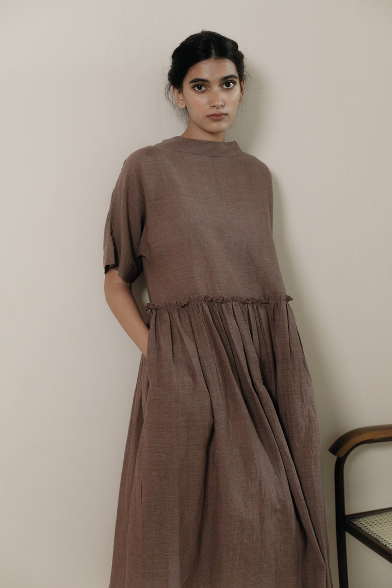 New All Season Dress Handloom Cotton Adrianne Brown-R.B.-Fashion Edit Runaway Bicycle - Shop Cult Modern