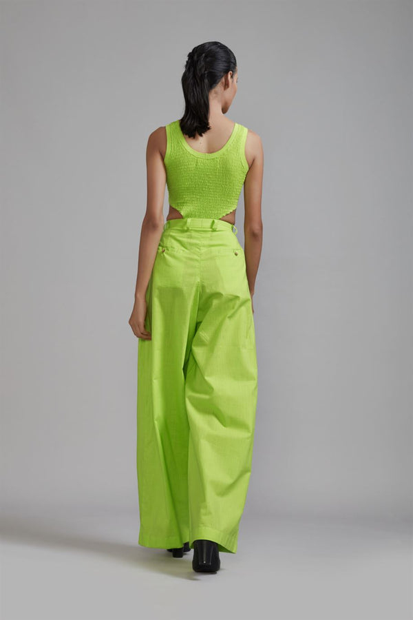 New Season Summer/Fall 23-Coord Set Green Bodysuit 2pcs Cotton Neon-MT Bodysuit Coord Set-Neon Green-Fashion Edit Mati - Shop Cult Modern