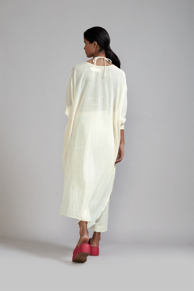 New Season Summer/Fall 24-Tunic Smocked Cowl Cotton Offwhite-MT Smoc Cowl Tunic-ML Offwhite-Fashion Edit Mati - Shop Cult Modern