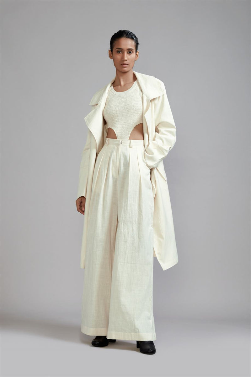 New Season Summer/Fall 24-Jacket Trench Cotton Offwhite-MT KA TR Jacket-Offwhite-Fashion Edit Mati - Shop Cult Modern