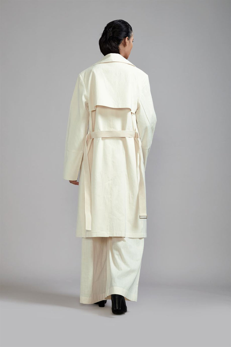 New Season Summer/Fall 24-Jacket Trench Cotton Offwhite-MT KA TR Jacket-Offwhite-Fashion Edit Mati - Shop Cult Modern