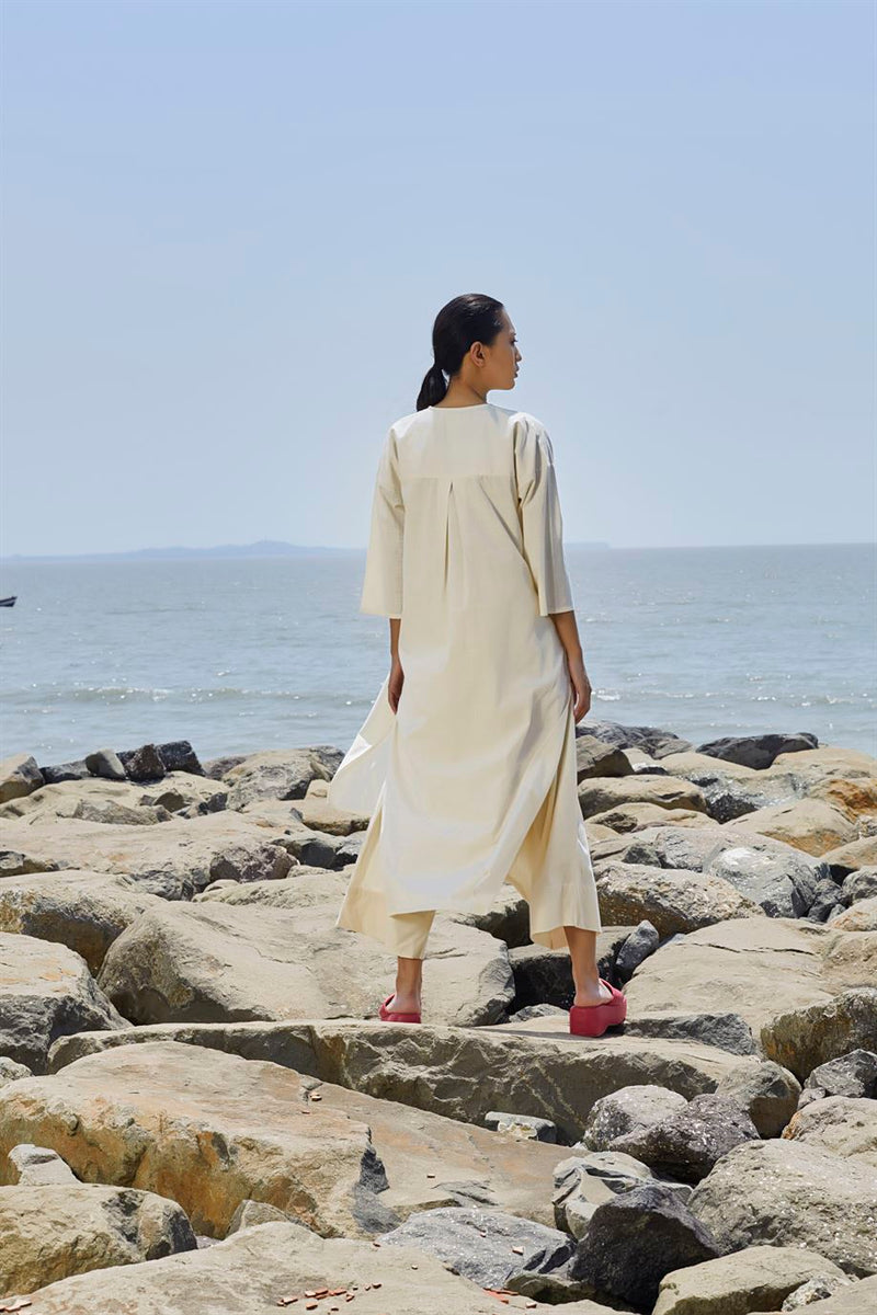 New Season Summer/Fall 24-Tunic Tora Cotton Offwhite-MT Tora Tunic-Oatmeal Slub-Fashion Edit Mati - Shop Cult Modern