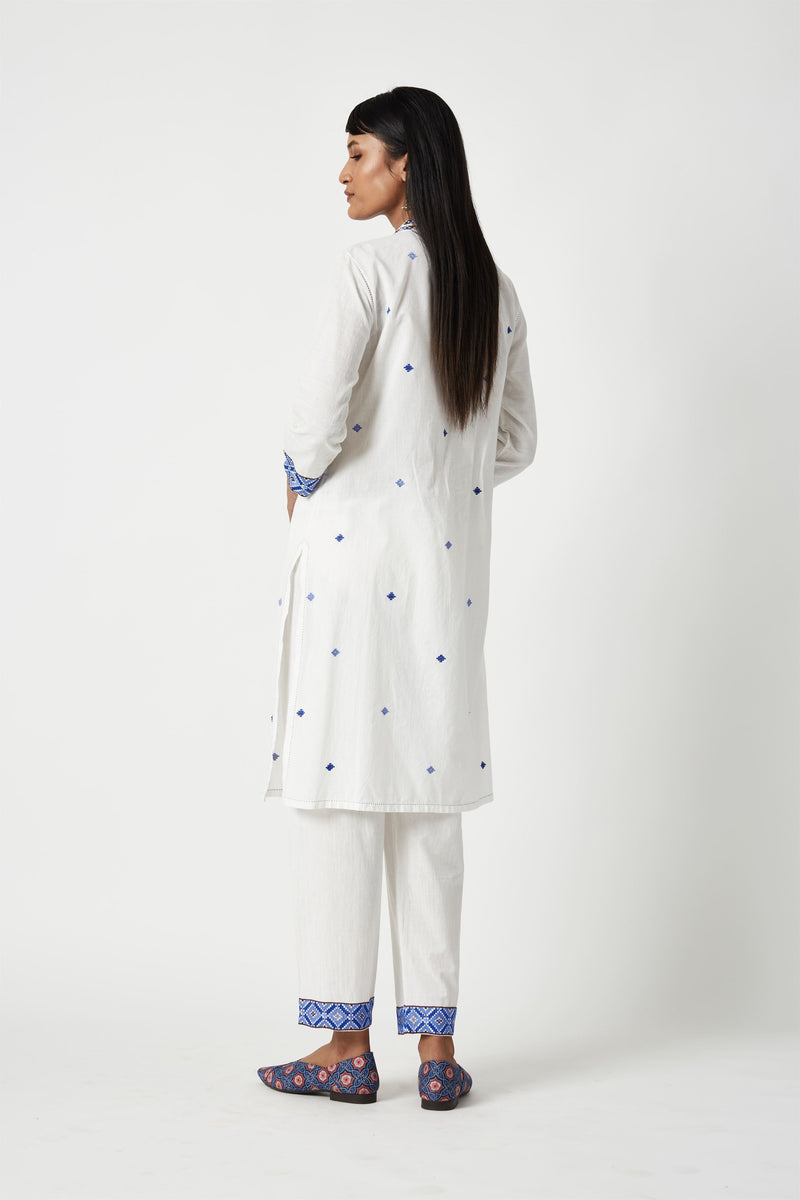 Summer Kurta Set Cotton Handloom Embroidered-Fashion Edit Java 3-9JV-110B-Payal Pratap - Shop Cult Modern