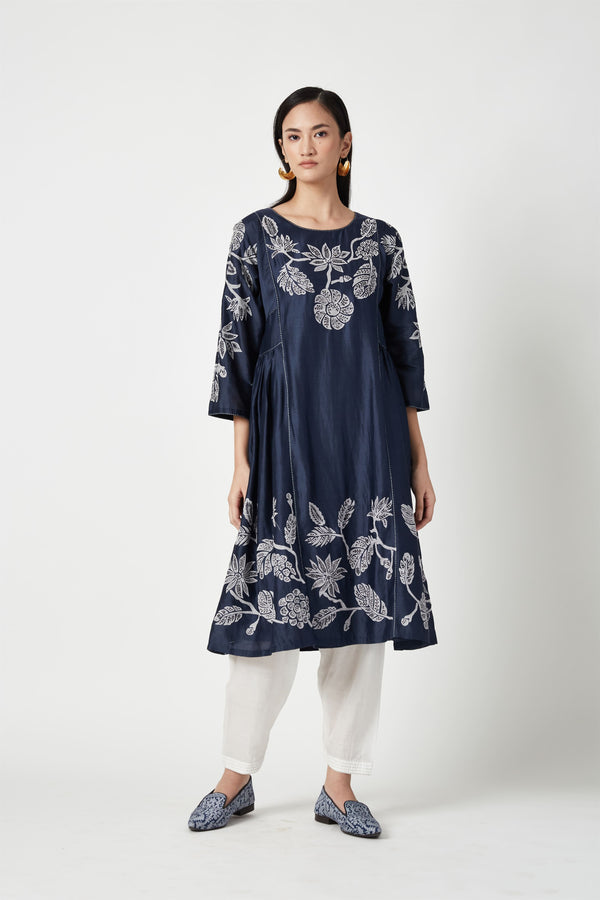 Summer Kurta Set Silk Cotton Applique-Fashion Edit Java 3-9JV-111-Payal Pratap - Shop Cult Modern