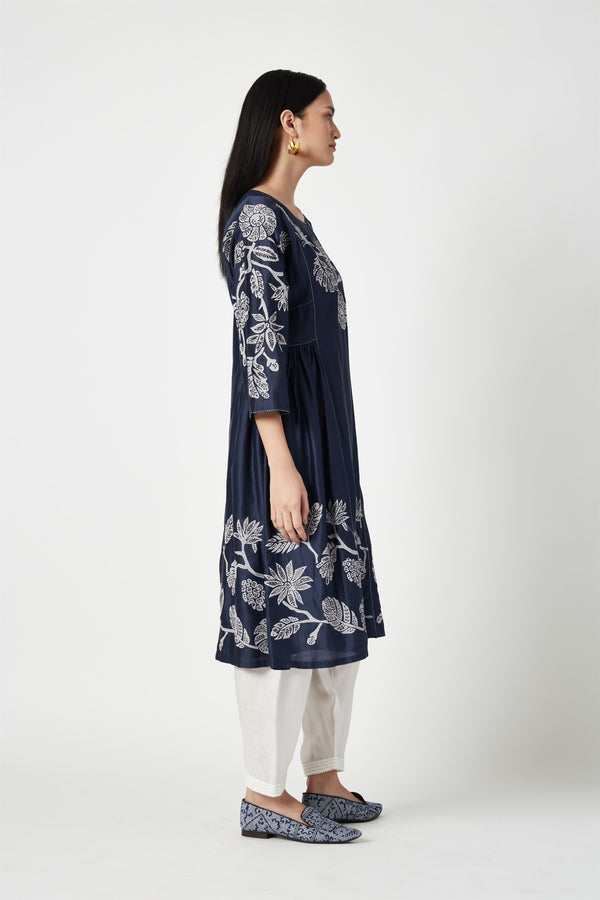 Summer Kurta Set Silk Cotton Applique-Fashion Edit Java 3-9JV-111-Payal Pratap - Shop Cult Modern