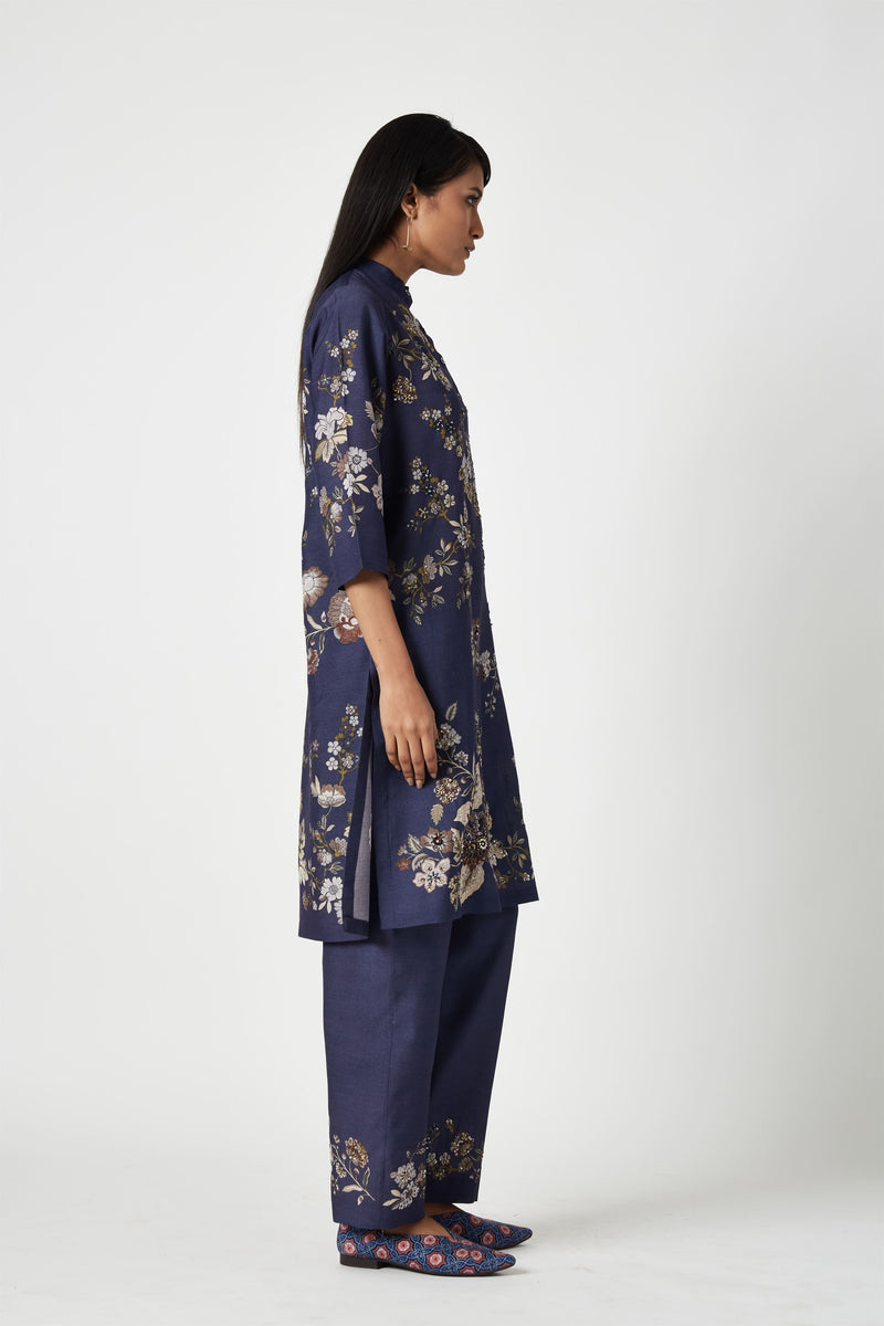 Summer Kurta Set Pure Silk Embroidered-Fashion Edit Java 3-9JV-125-Payal Pratap - Shop Cult Modern