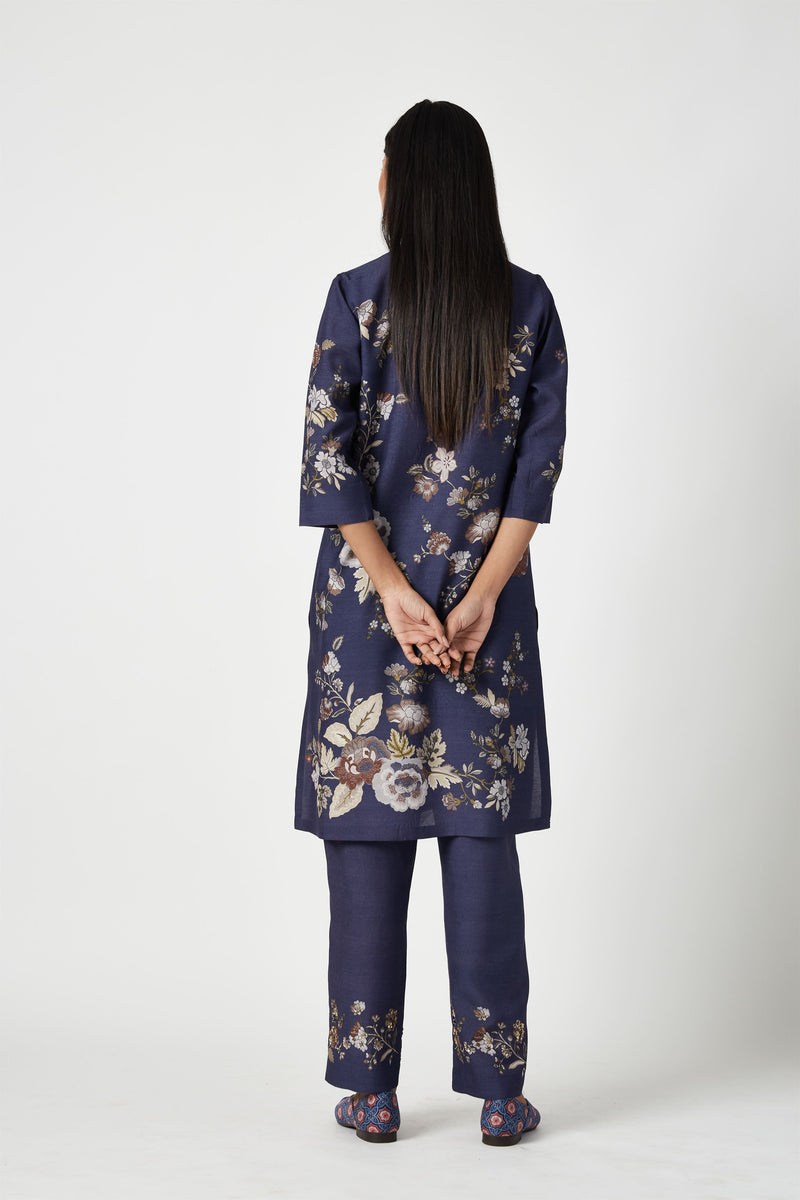 Summer Kurta Set Pure Silk Embroidered-Fashion Edit Java 3-9JV-125-Payal Pratap - Shop Cult Modern