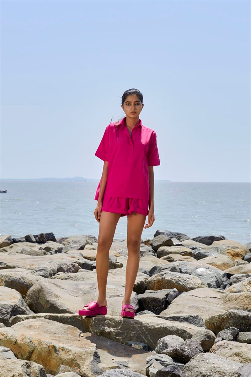 New Season Summer/Fall 24-Top Ekin Cotton Pink-MT Ekin Shirt-KA Pink-Fashion Edit Mati - Shop Cult Modern