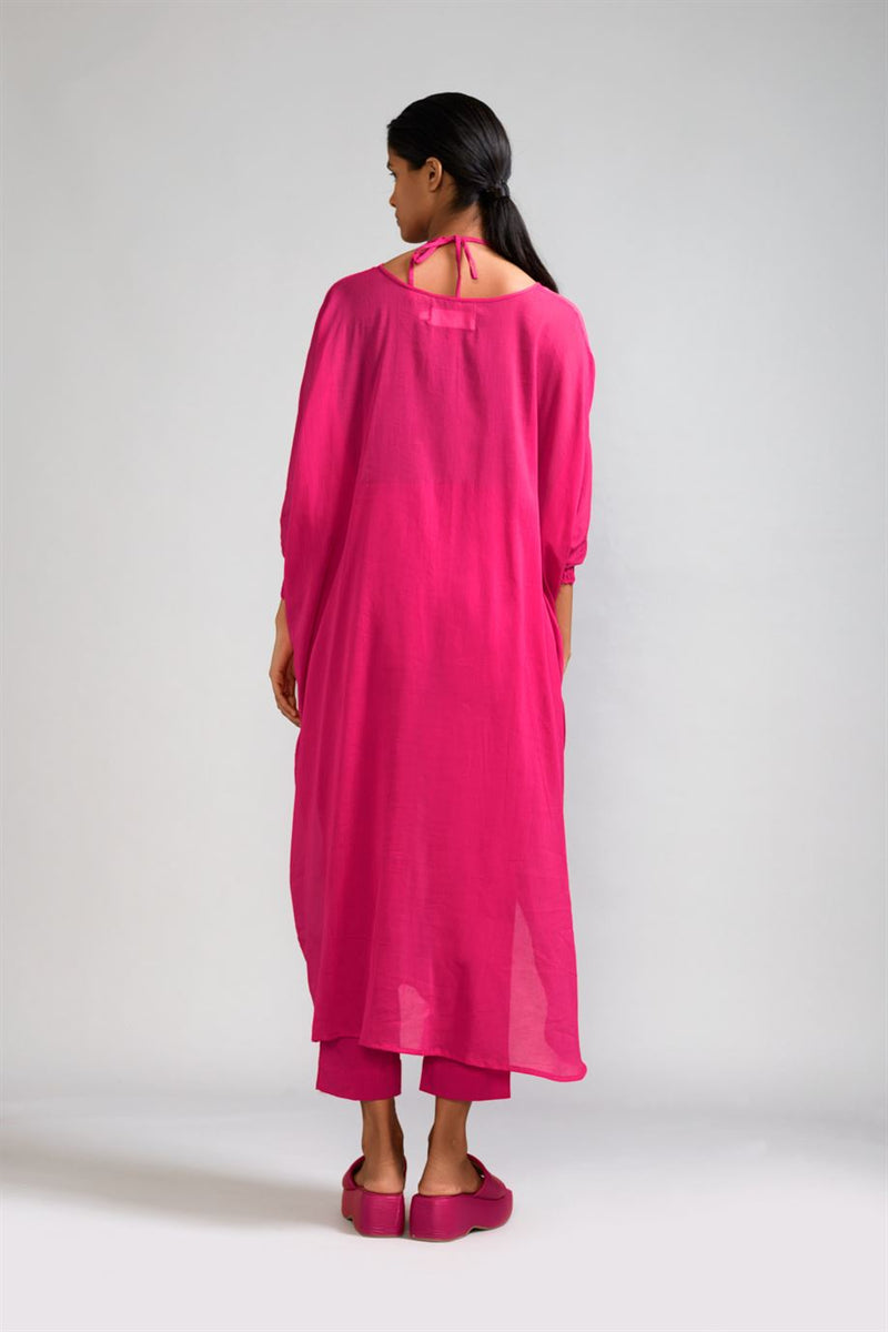 New Season Summer/Fall 23-Tunic Smocked Cowl Cotton Pink-MT Smoc Cowl Tunic-KA ML Pink-Fashion Edit Mati - Shop Cult Modern