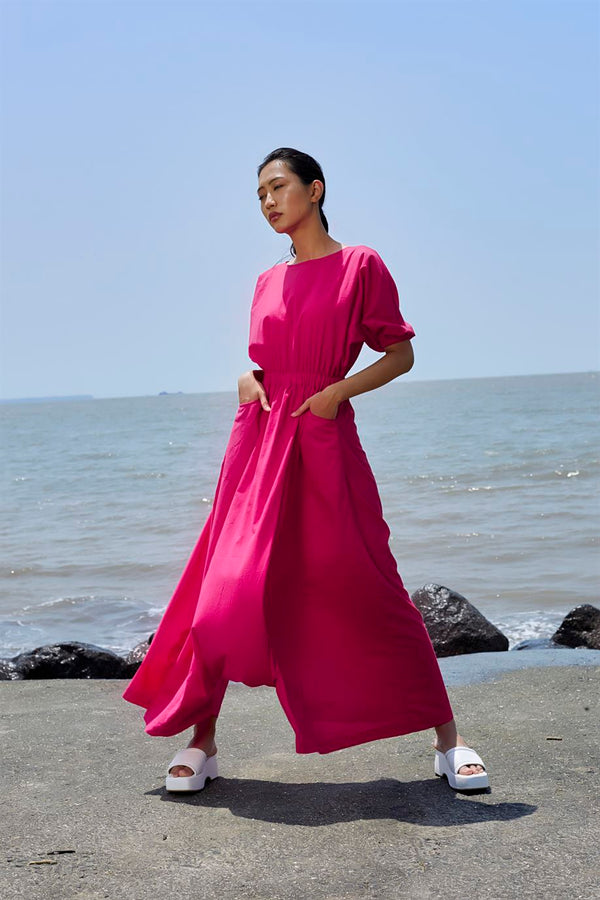 New Season Summer/Fall 23-Jumpsuit Sphara Cotton Pink-MTSPHJS-KA Pink-Fashion Edit Mati - Shop Cult Modern