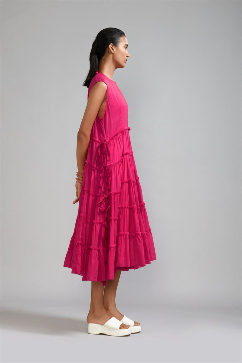 New Season Summer/Fall 23-Tunic Tiered Tie Cotton Pink-MT TR TIE Tunic-KA ML Pink-Fashion Edit Mati - Shop Cult Modern