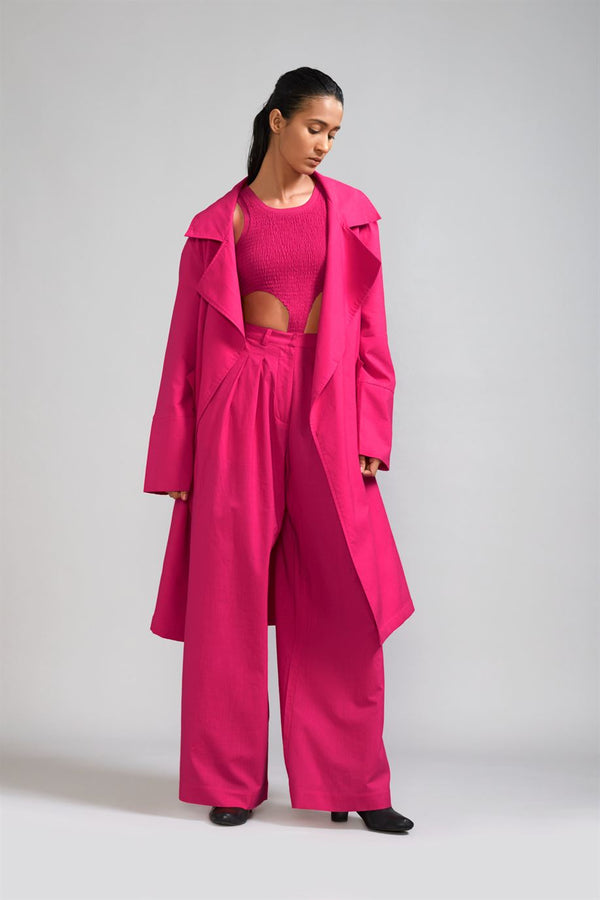 New Season Summer/Fall 24-Jacket Trench Cotton Pink-MT KA TR Jacket-Pink-Fashion Edit Mati - Shop Cult Modern