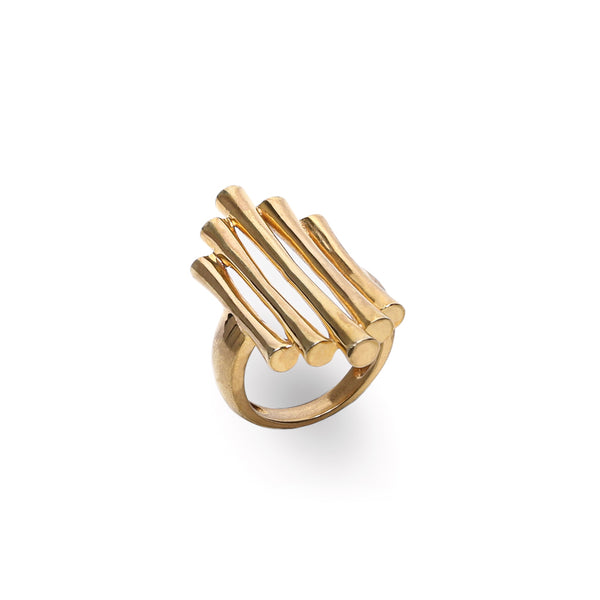 Demi Fine Jewelry-14k Gold Plated-Ring-Beam Recycled Brass-R07/21-Fashion Edit Unbent - Shop Cult Modern