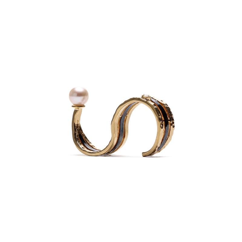 Demi Fine Jewelry-Two-Tone Plated-Ring-Koi Two Finger Silver-R18/21-Fashion Edit Unbent - Shop Cult Modern