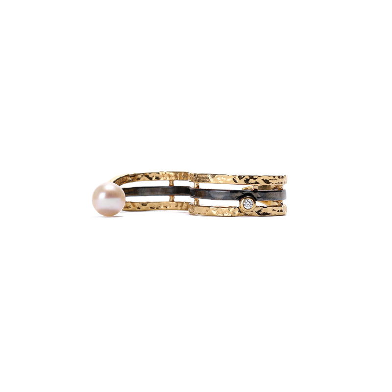 Demi Fine Jewelry-Two-Tone Plated-Ring-Koi Two Finger Silver-R18/21-Fashion Edit Unbent - Shop Cult Modern