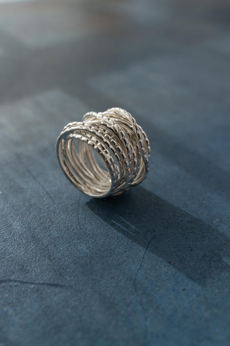 Demi Fine Jewelry-White Gold Plated-Ring-Bamboo Wrap Recycled Sterling Silver-R21/21-Fashion Edit Unbent - Shop Cult Modern