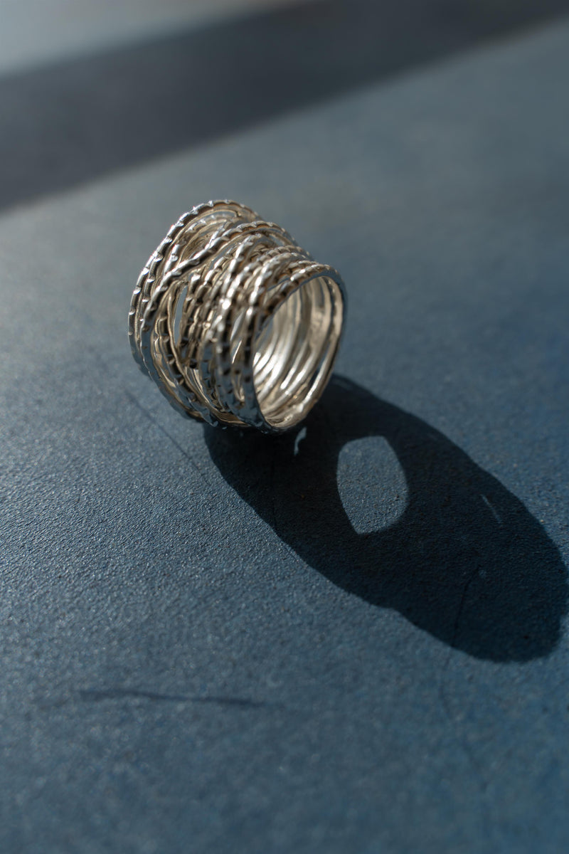 Demi Fine Jewelry-White Gold Plated-Ring-Bamboo Wrap Recycled Sterling Silver-R21/21-Fashion Edit Unbent - Shop Cult Modern