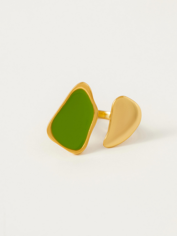 Fashion Jewelry-18k Gold Plated-Rings-St Lucia-Green-RIVA1002_G-Fashion Edit Voyce - Shop Cult Modern