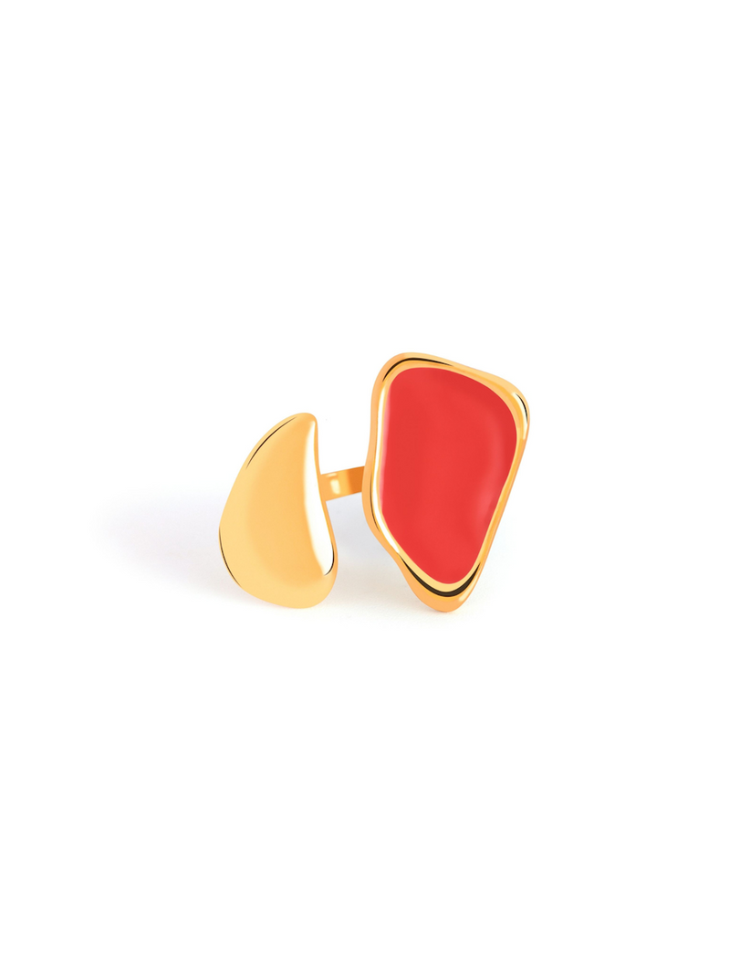 Fashion Jewelry-18k Gold Plated-Rings-St Lucia-Hot Pink-RIVA1002_HP-Fashion Edit Voyce - Shop Cult Modern