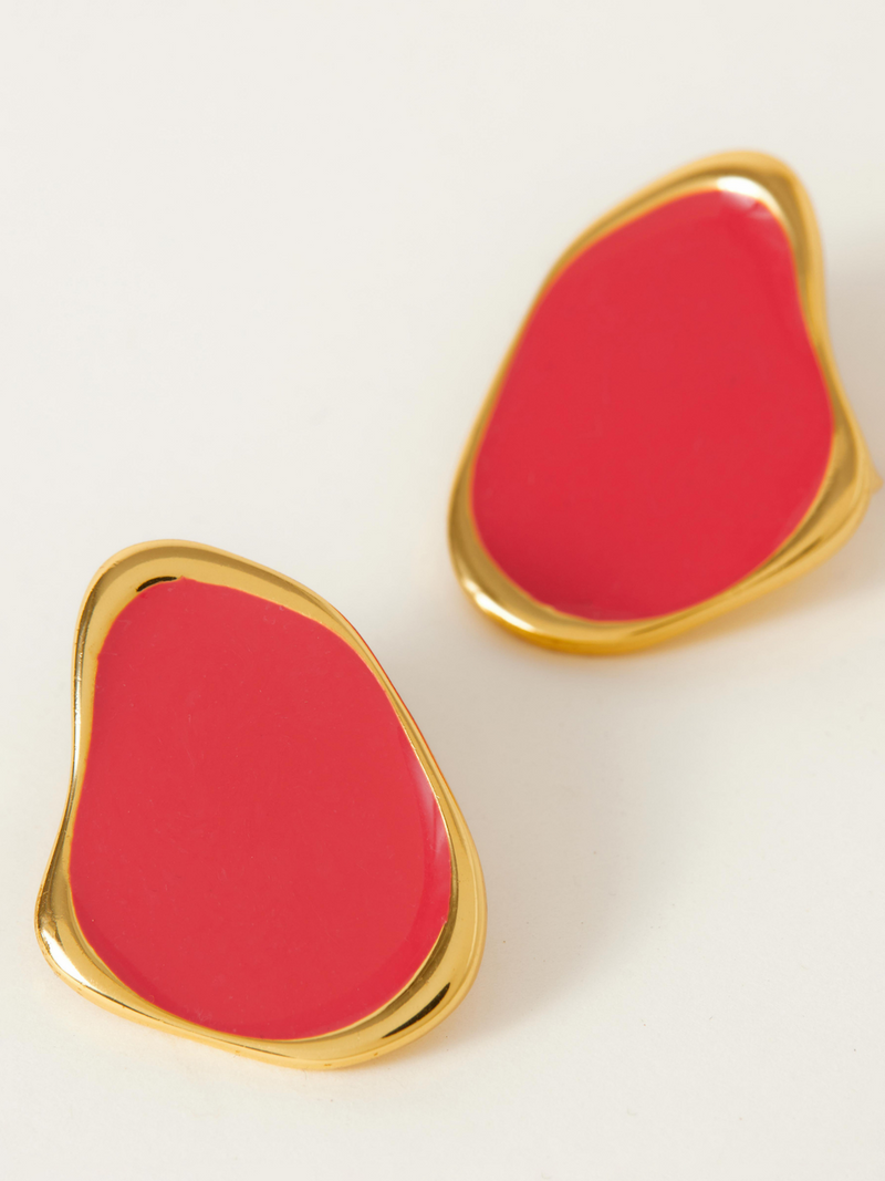 Fashion Jewelry-18k Gold Plated-Earrings-Miami-Hot Pink-RIVA1011_P-Fashion Edit Voyce - Shop Cult Modern