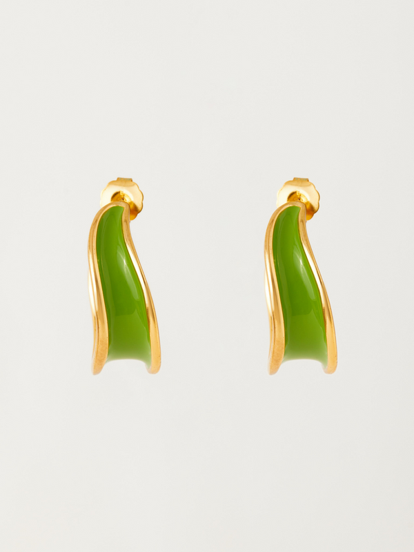 Fashion Jewelry-18k Gold Plated-Earrings-Kandy-Lime Green-RIVA1016_G-Fashion Edit Voyce - Shop Cult Modern