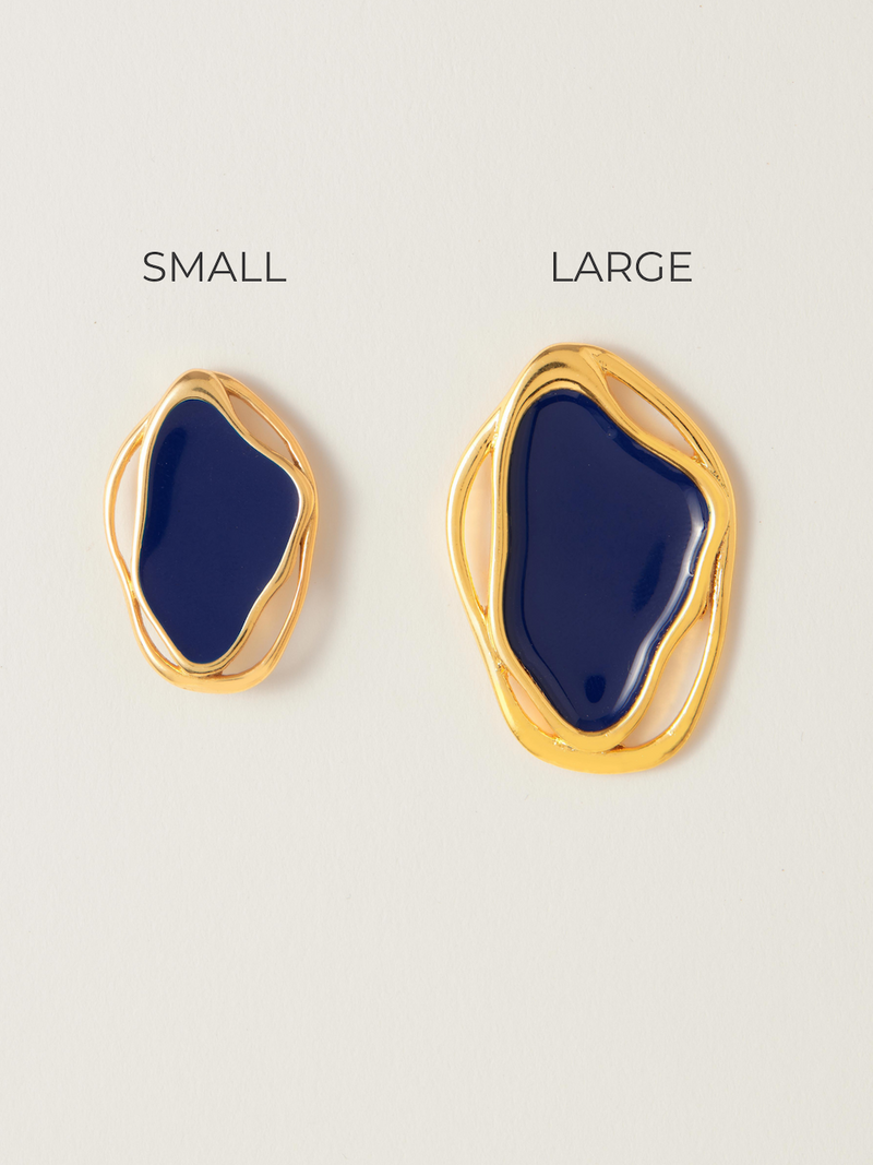 Fashion Jewelry-18k Gold Plated-Earrings-Cancun-Midnight Blue (L)-RIVA1018_MB_L-Fashion Edit Voyce - Shop Cult Modern