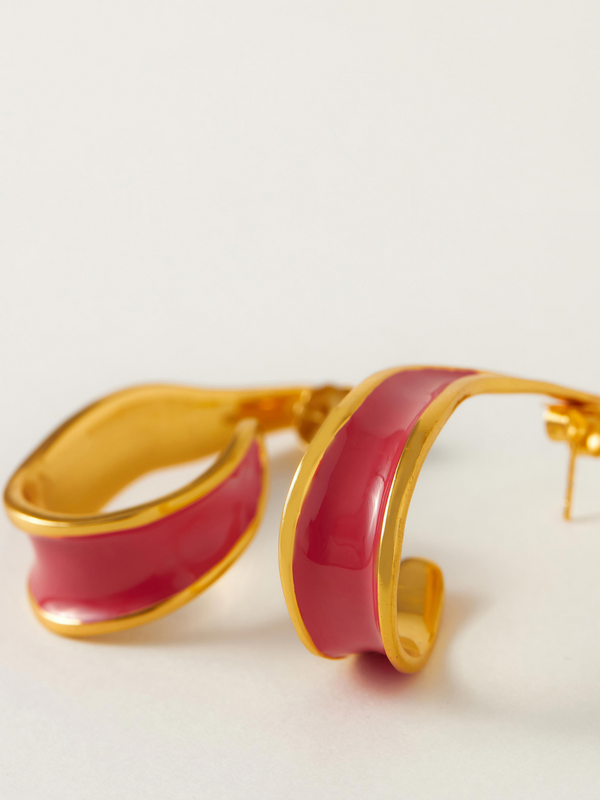 Fashion Jewelry-18k Gold Plated-Earrings-Andaman-Hot Pink-RIVA1020_P-Fashion Edit Voyce - Shop Cult Modern
