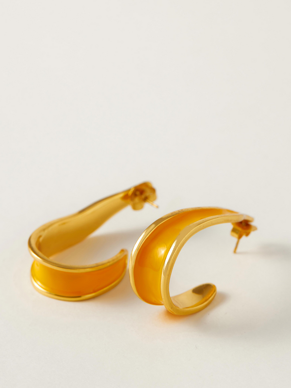 Fashion Jewelry-18k Gold Plated-Earrings-Andaman-Sunrise Yellow-RIVA1020_Y-Fashion Edit Voyce - Shop Cult Modern