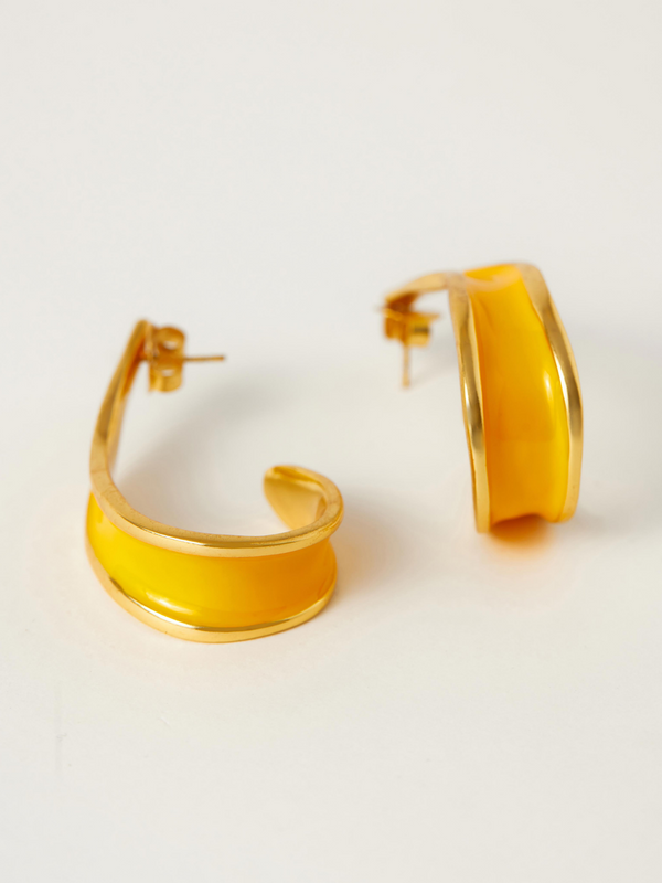 Fashion Jewelry-18k Gold Plated-Earrings-Andaman-Sunrise Yellow-RIVA1020_Y-Fashion Edit Voyce - Shop Cult Modern