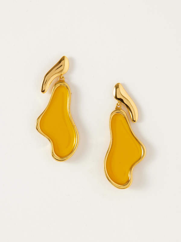 Fashion Jewelry-18k Gold Plated-Earrings-Saint Topez-Sunrise Yellow-RIVA1025_Y-Fashion Edit Voyce - Shop Cult Modern