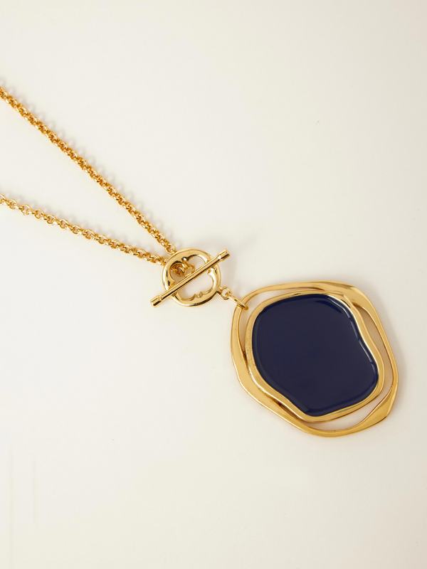 Fashion Jewelry-18k Gold Plated-Necklaces-Bali-Midnight Blue-RIVA1031_MB-Fashion Edit Voyce - Shop Cult Modern
