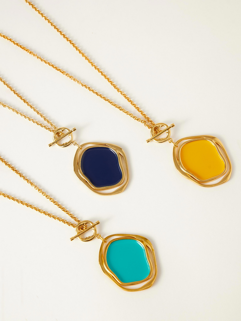 Fashion Jewelry-18k Gold Plated-Necklaces-Bali-Midnight Blue-RIVA1031_MB-Fashion Edit Voyce - Shop Cult Modern