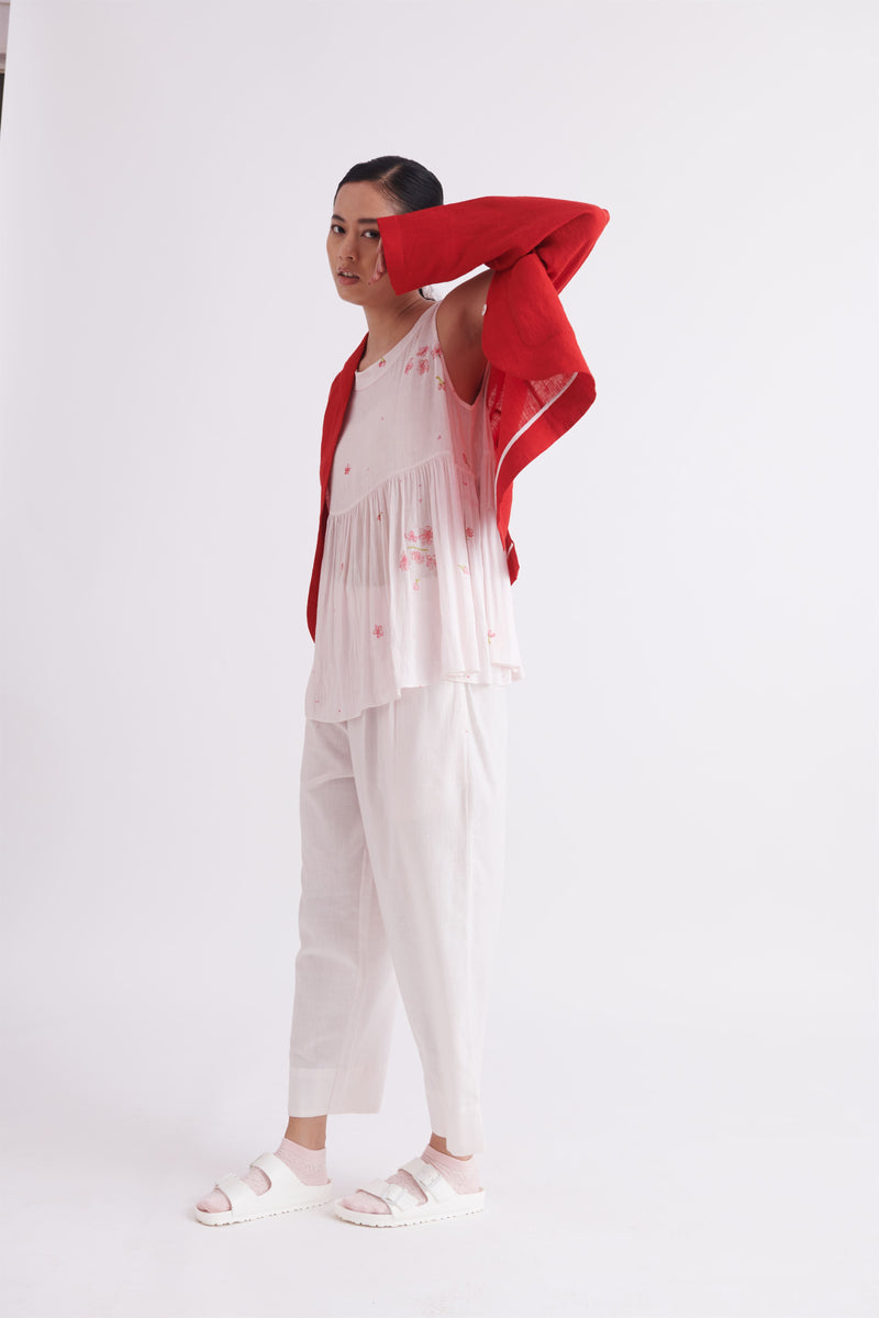 summer jacket linen red-SS2025-19l-fashion edit-the plavate - Shop Cult Modern