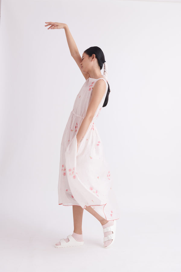 summer dress handloom silk floral print-SS2023-32-fashion edit-the plavate - Shop Cult Modern