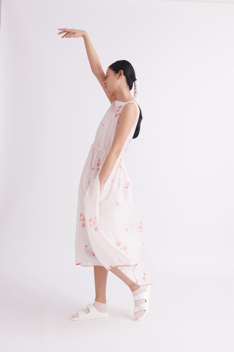 summer dress handloom silk floral print-SS2025-32-fashion edit-the plavate - Shop Cult Modern