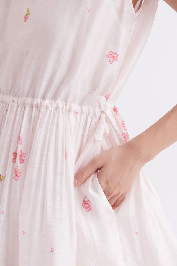 summer dress handloom silk floral print-SS2023-32-fashion edit-the plavate - Shop Cult Modern