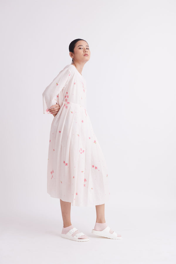 summer dress khadi cotton floral print-SS2023-06-fashion edit-the plavate - Shop Cult Modern
