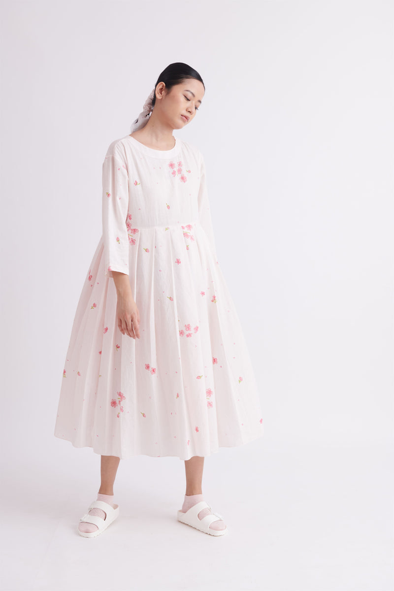 summer dress khadi cotton floral print-SS2025-06-fashion edit-the plavate - Shop Cult Modern