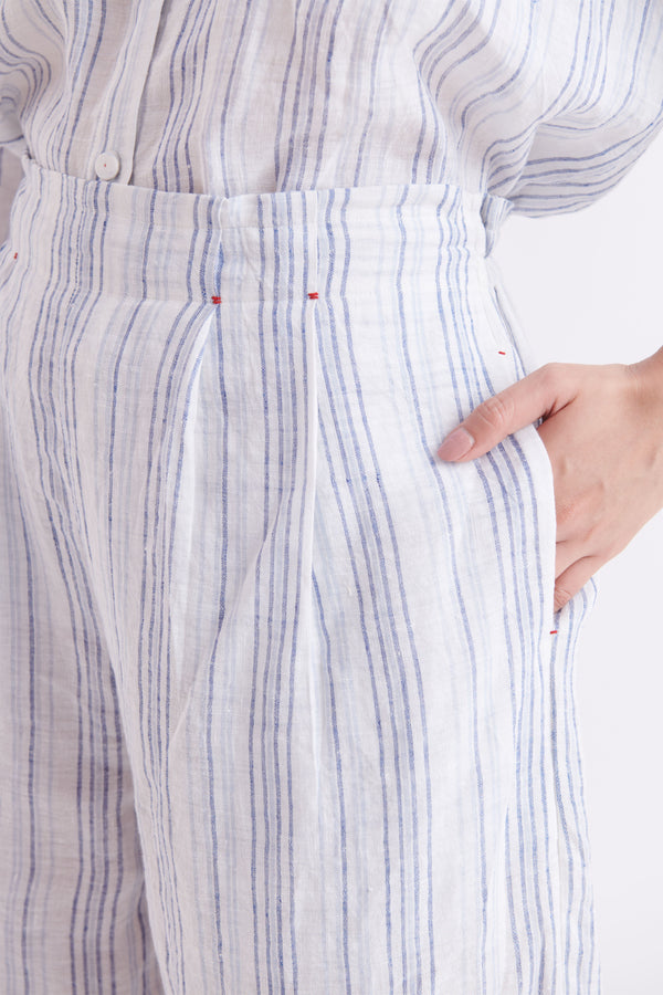 summer shirt linen stripe blue-SS2025-12-fashion edit-the plavate - Shop Cult Modern