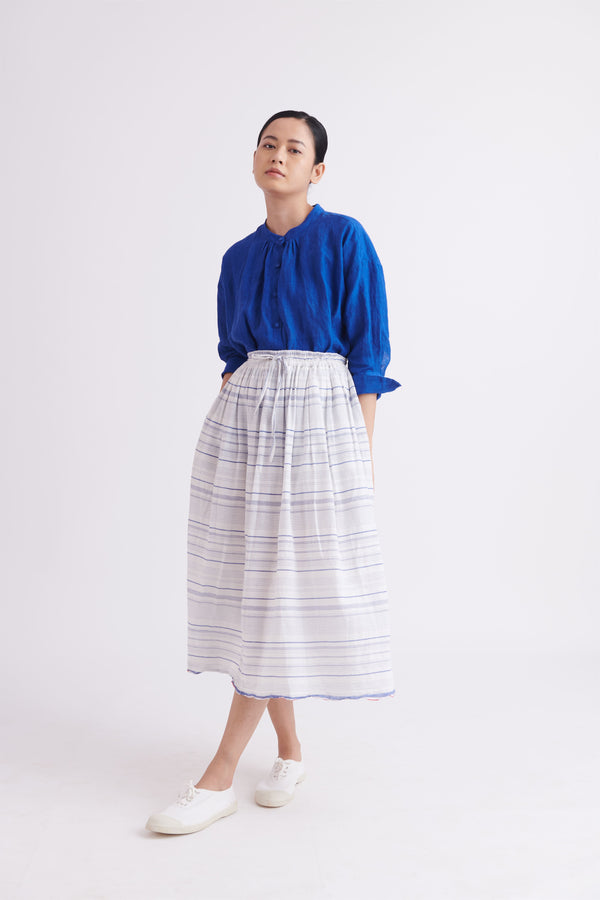 summer skirt linen blue-SS2023-37-fashion edit-the plavate - Shop Cult Modern